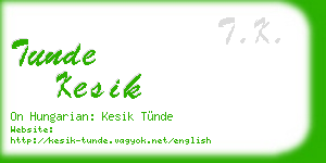 tunde kesik business card